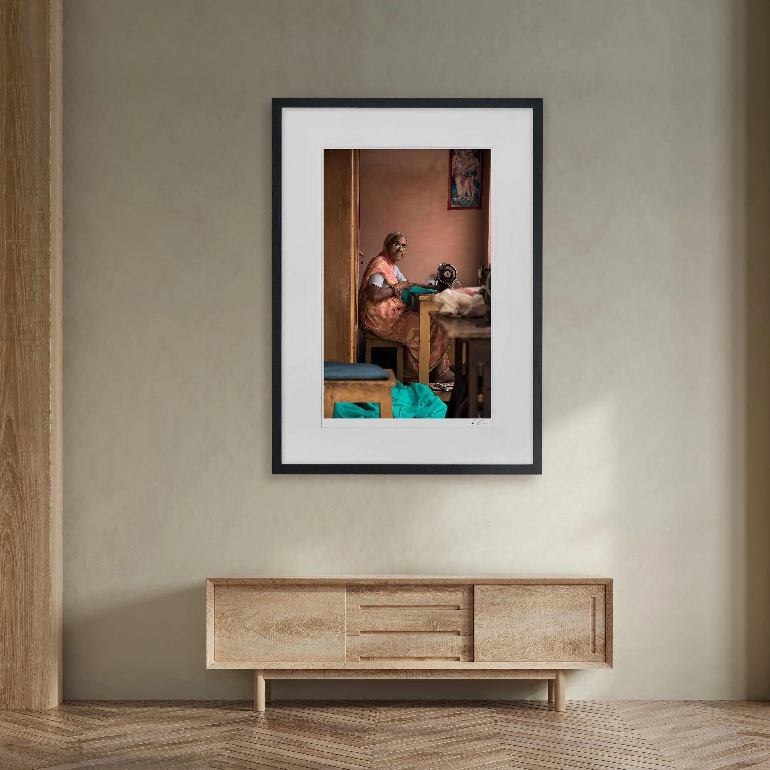 Black Portrait Frame mock up room Womankind of Udaipur 014.jpg