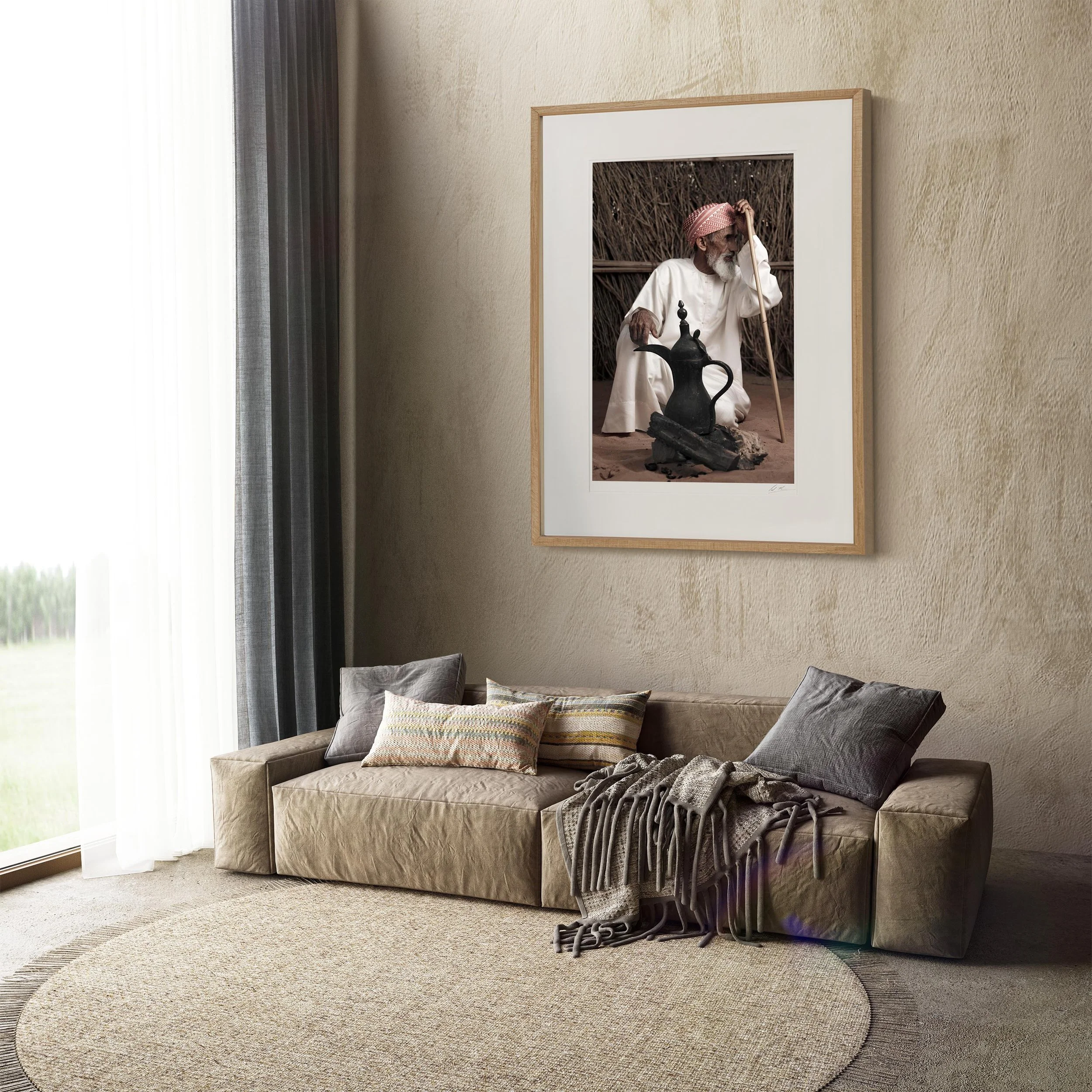 Oak Portrait Frame mock up room Humaid Al Razi 0002.jpg