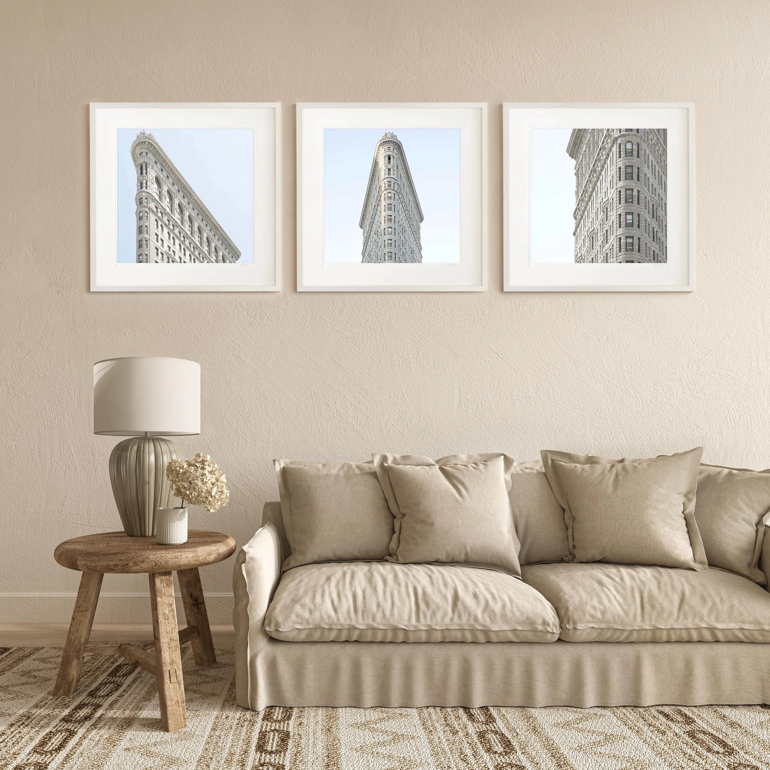 White Frame Triptych NYC Iron Building.jpg