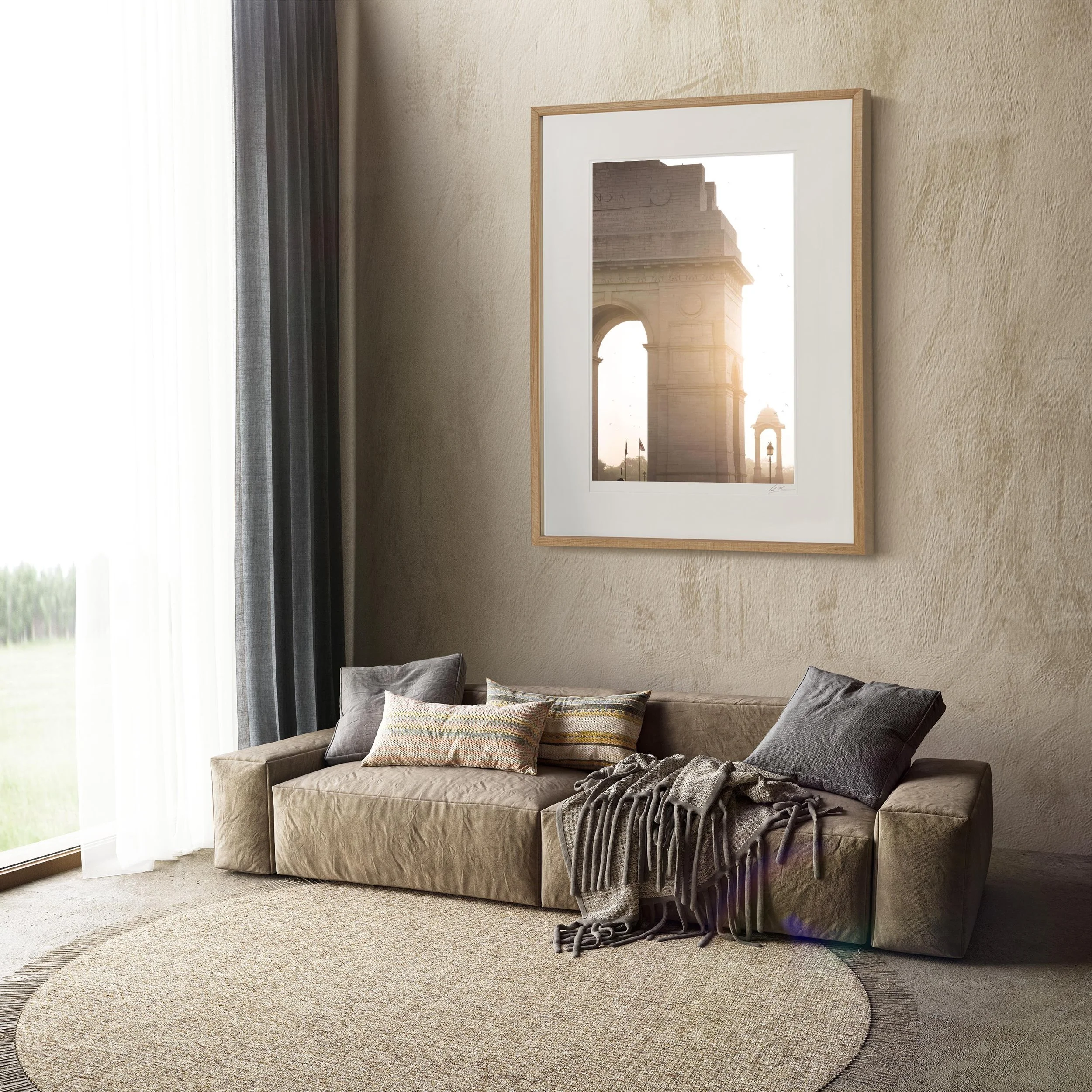 Oak Portrait Frame mock up room India Gate 63.jpg