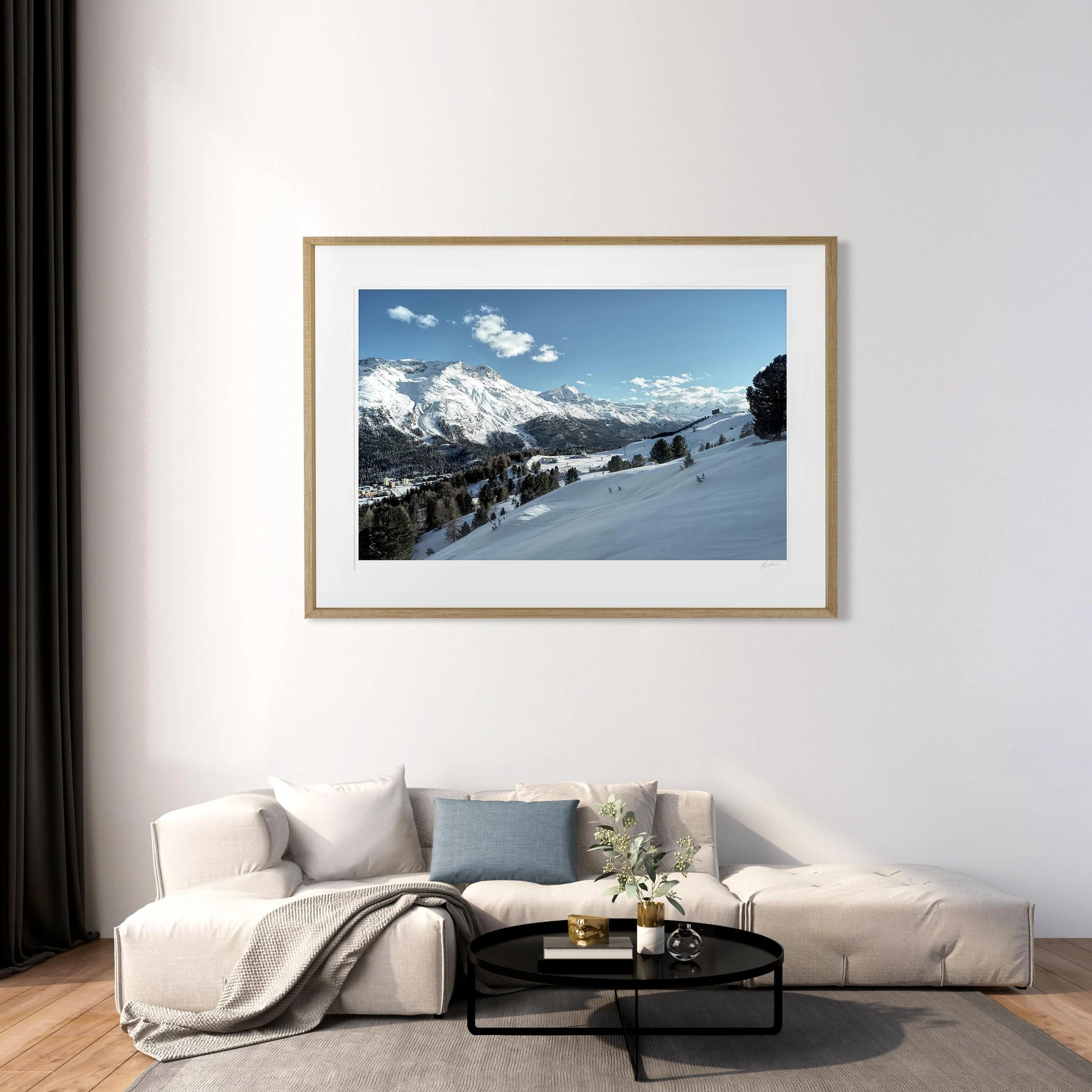 Oak Landscape Frame mock up room Swiss Views St Moritz & Around_0078 copy.jpg