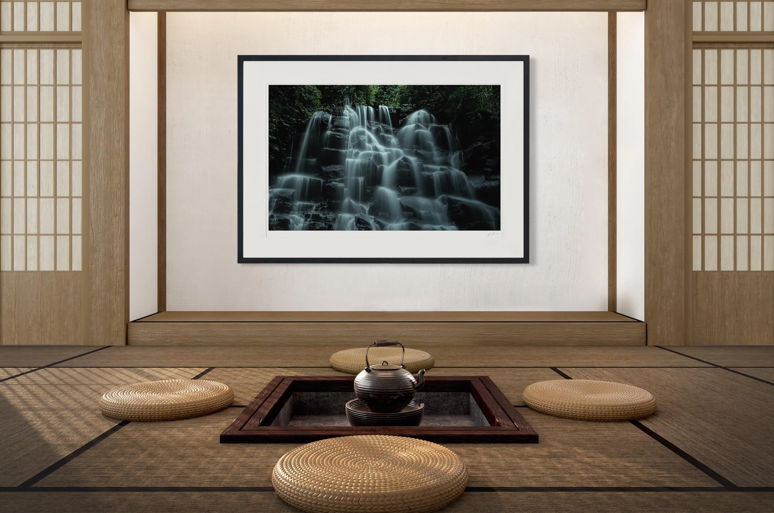 Black Landscape Frame mock up room japan Waterfall Bali_0002.jpg