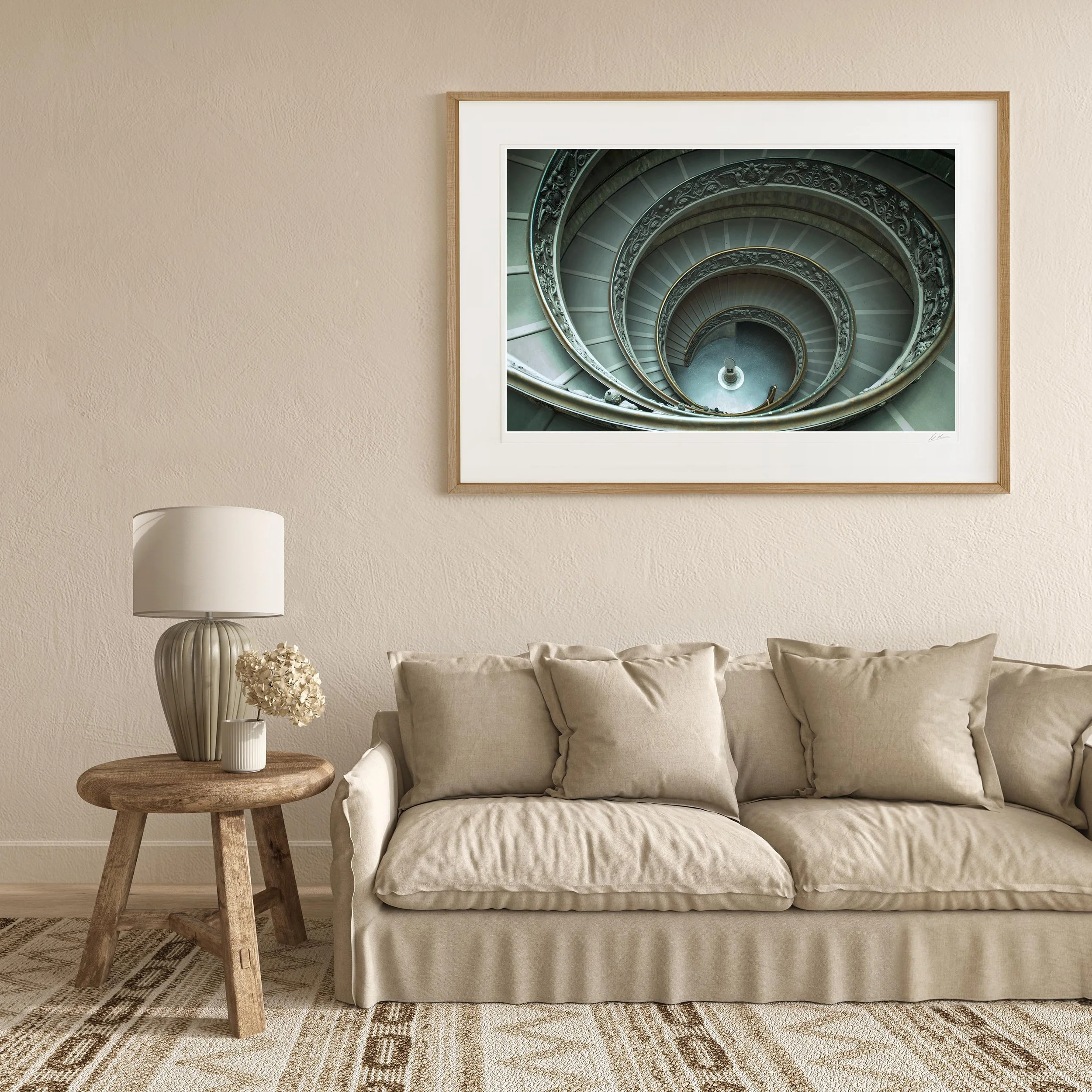 Oak Landscape Frame mock up room Vatican Staircase 063.jpg