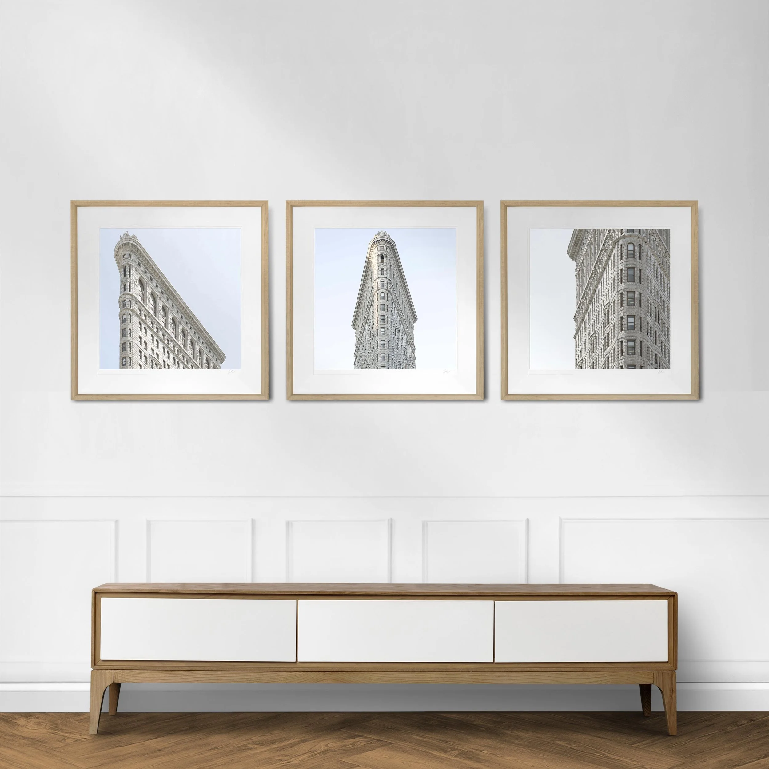 Oak Frame Triptych NYC Iron Building.jpg