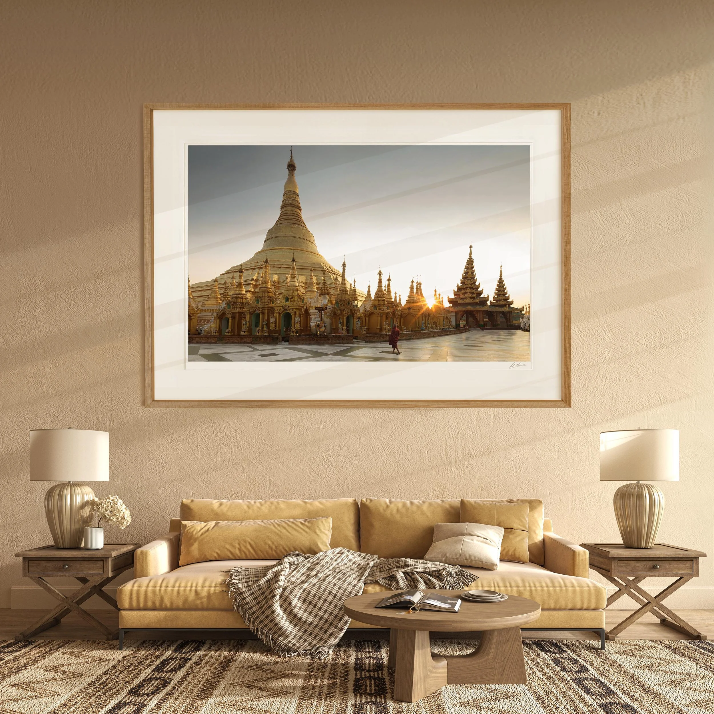 Oak Landscape Frame mock up room Shwedagon Pagoda Yangon_0029 Monk v1 update.jpg