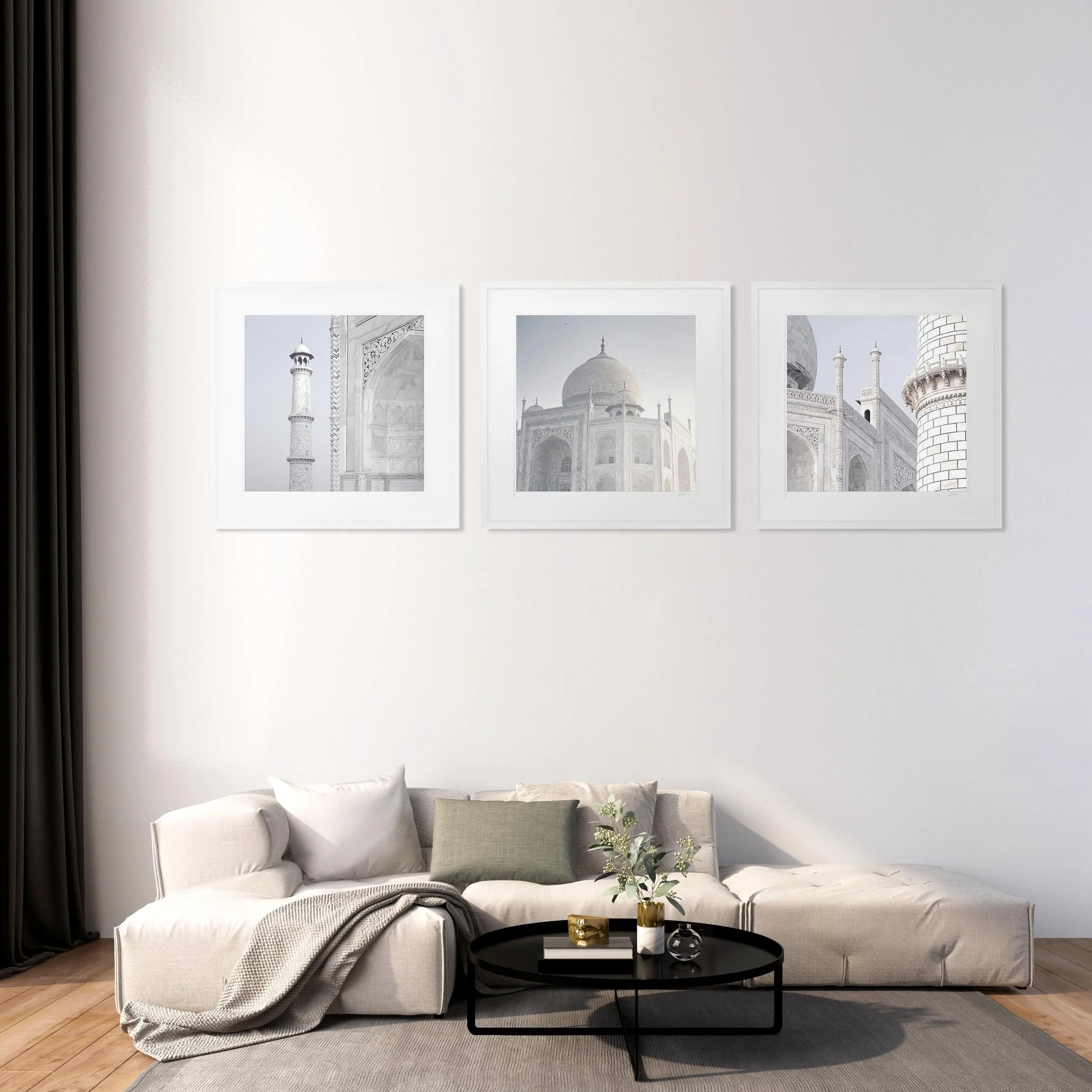 White Frame Triptych Taj Mahal.jpg