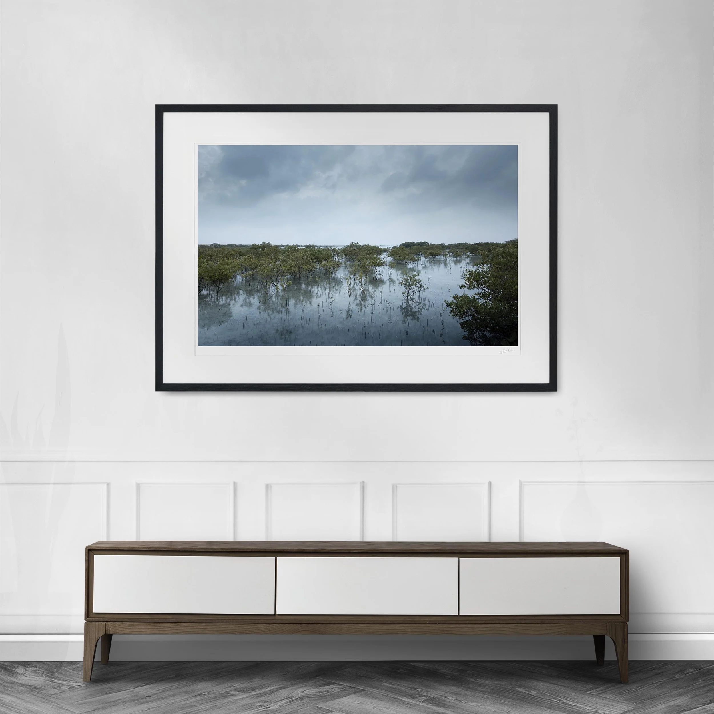 Black Landscape Frame mock up room Al Yamm Mangroves 02.jpg