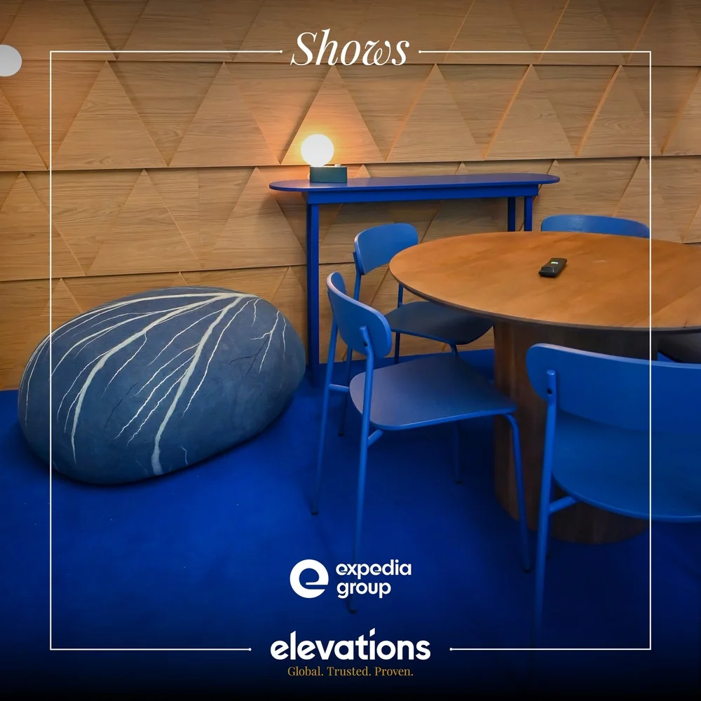 Shining a dazzling spotlight on this show-stopping stand for @expediagroup! 🔦🌟

The sleek, chic design has everyone buzzing with anticipation. It&rsquo;s an enchanting space that captures the essence of bold creativity and refined sophistication.

