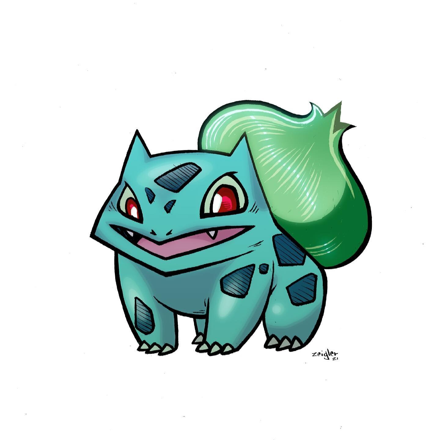 It&rsquo;s Bulbasaur! 

If you missed it be sure to check out my story next week to play ago! And yeah I&rsquo;ll say it again, Pok&eacute;mon are just really fun to draw! 

Next one might not be so easy!
.
.
.
#bulbasaur #bulbflowers #pokedex #pokem