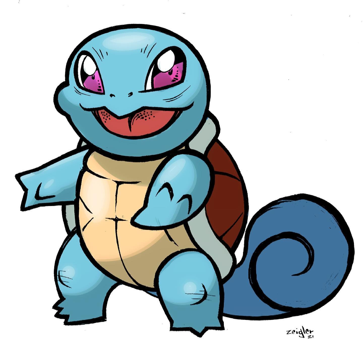 It&rsquo;s Squirtle! 

Good job to those that played along in my story today. Man, Pok&eacute;mon are fun to draw! 

I haven&rsquo;t tried my hand at em all in a couple year but I should do more of these soon.
.
.
.
#squirtle #squirtlesquad #pokedex 