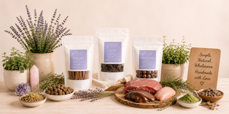 Natural dog treats, organic herbs, and wholesome wellness products from Barefoot Mama