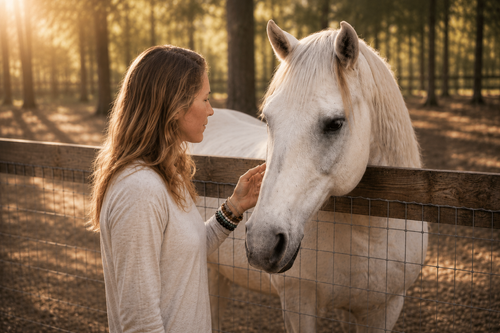 Trust Technique for horses to encourage calm, relaxation, trust, and connection