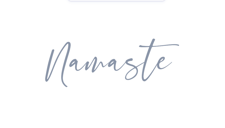 Namaste — May the light within me honor the light within you.”