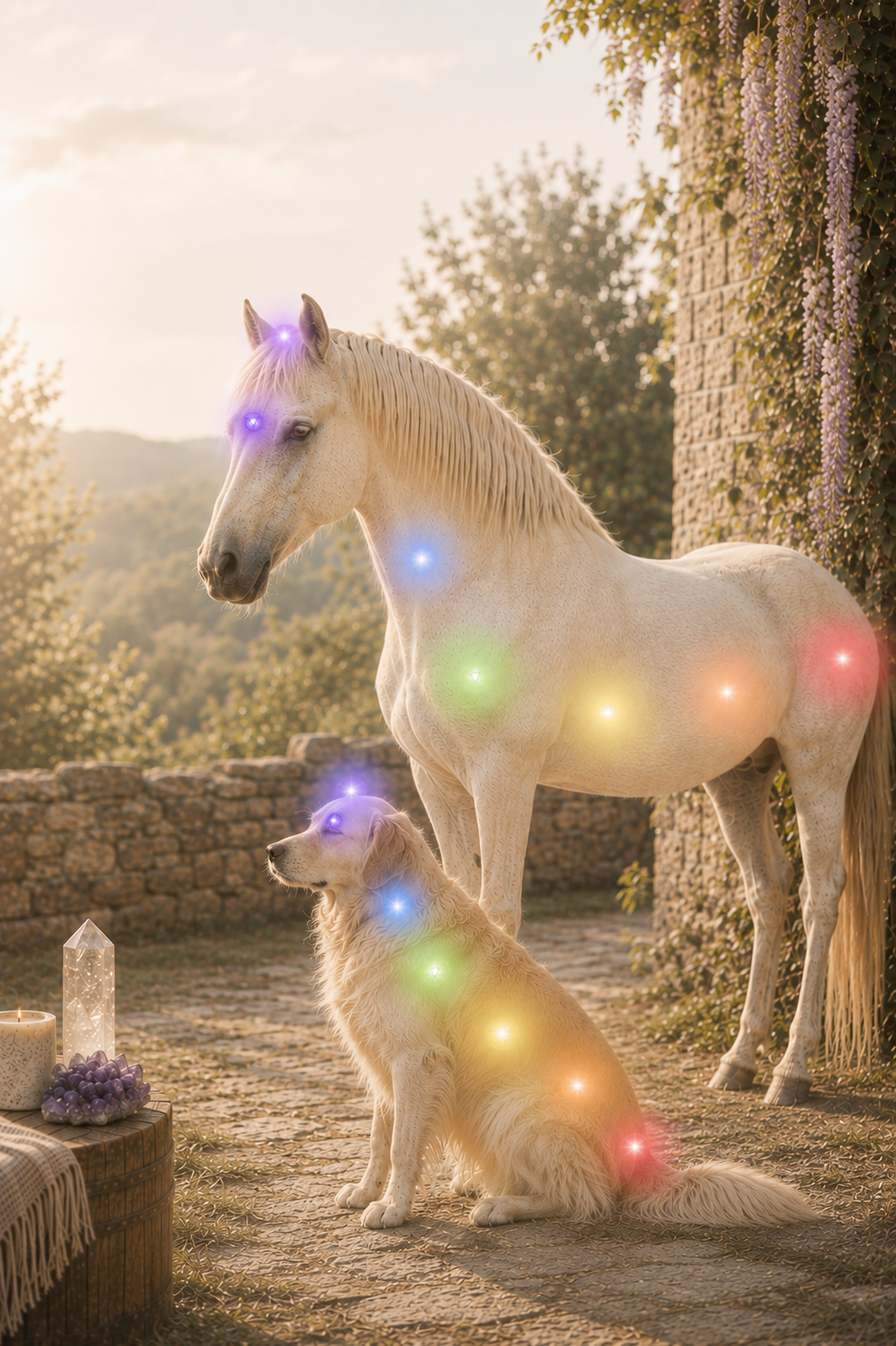 Canine and equine chakra energy centers used in Animal Reiki