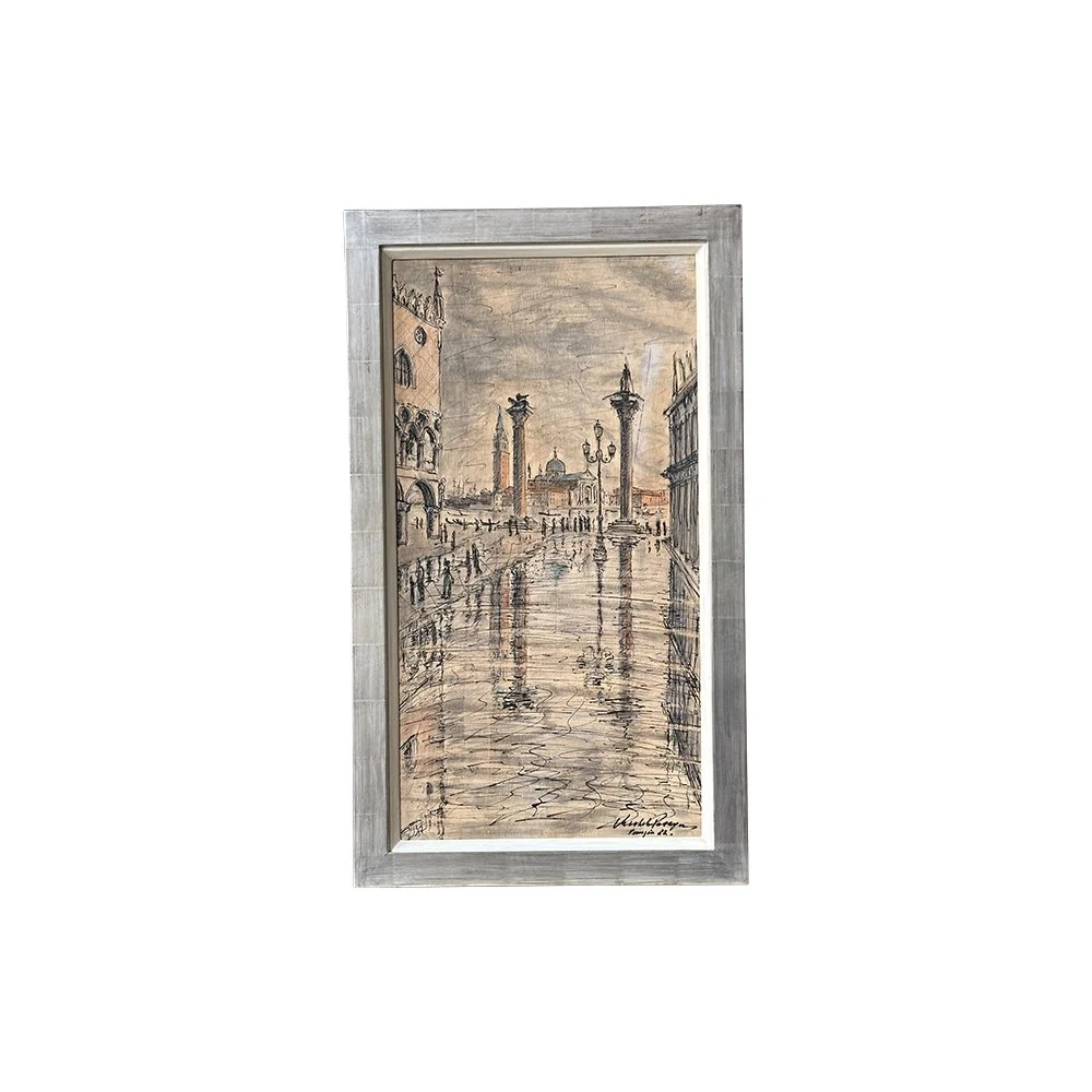 1960s vintage painting of Venice by Michele Pays