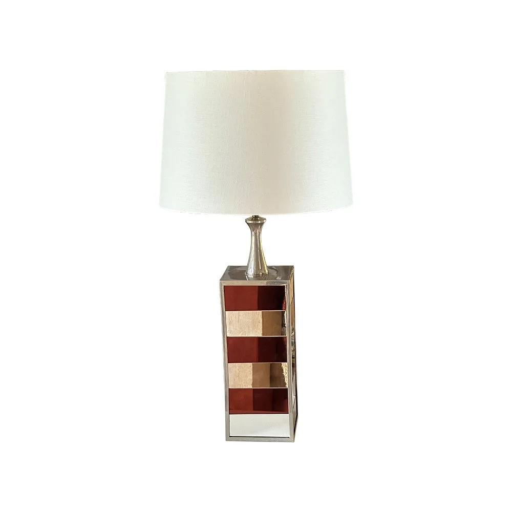 Cube table lamp by Philippe Cheverny - 1970s, French