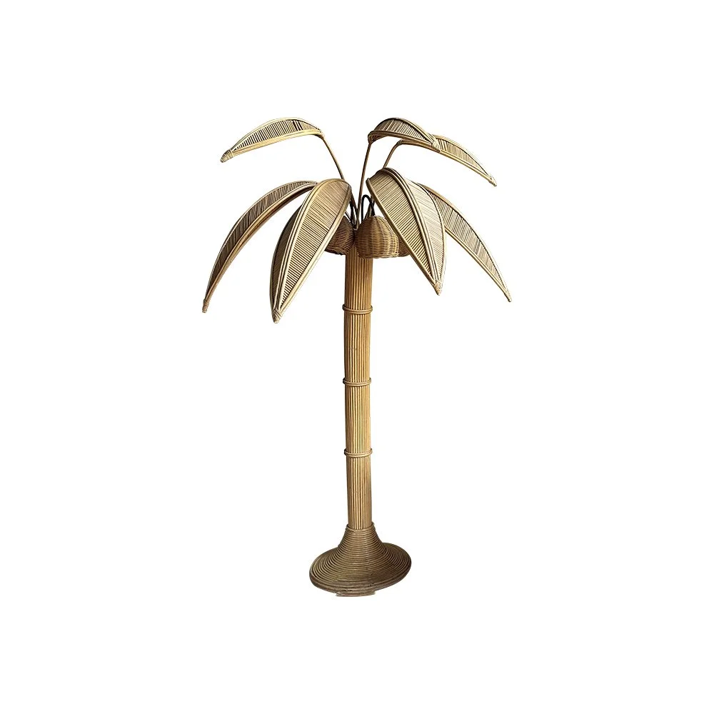 Vintage coconut tree floor lamp in the style of Mario Lopez Torres