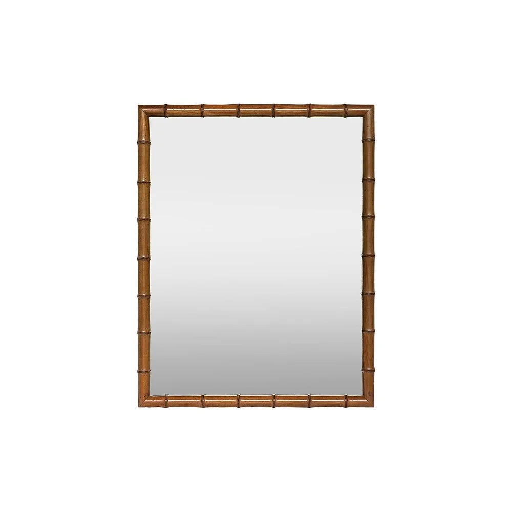 Large late 19th century faux bamboo mirror