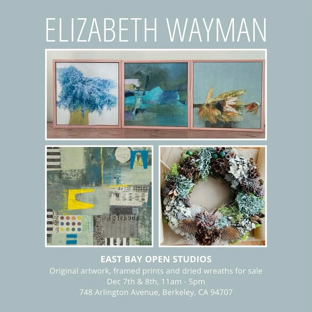 Save the dates&hellip;Holiday Open Studios coming soon. Hope to see you there!
.
.
.
#eastbayopenstudios #oaklandartmurmur #originalartforsalebyartist #giftgivingseason #bayareaartist #womenwhopaintabstract #