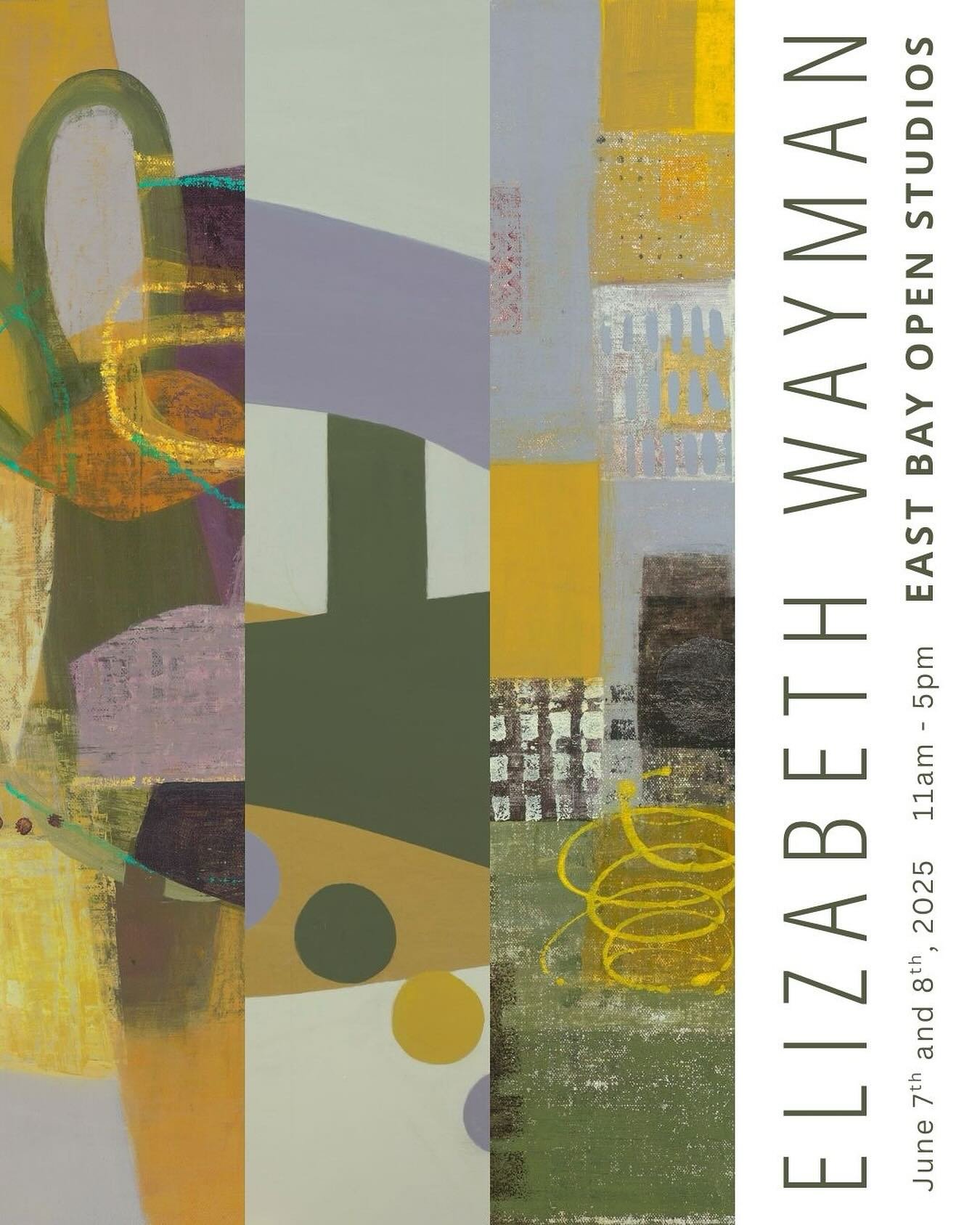It&rsquo;s almost here&hellip; Elizabeth Wayman Open Studio this weekend. All art lovers welcome! Details in bio.
.
.
.
#eastbayopenstudios #comeonecomeall #interiordesign #artforyourwalls🎨 #mixedmediapainting #collageartwork #phototransfersoncanvas