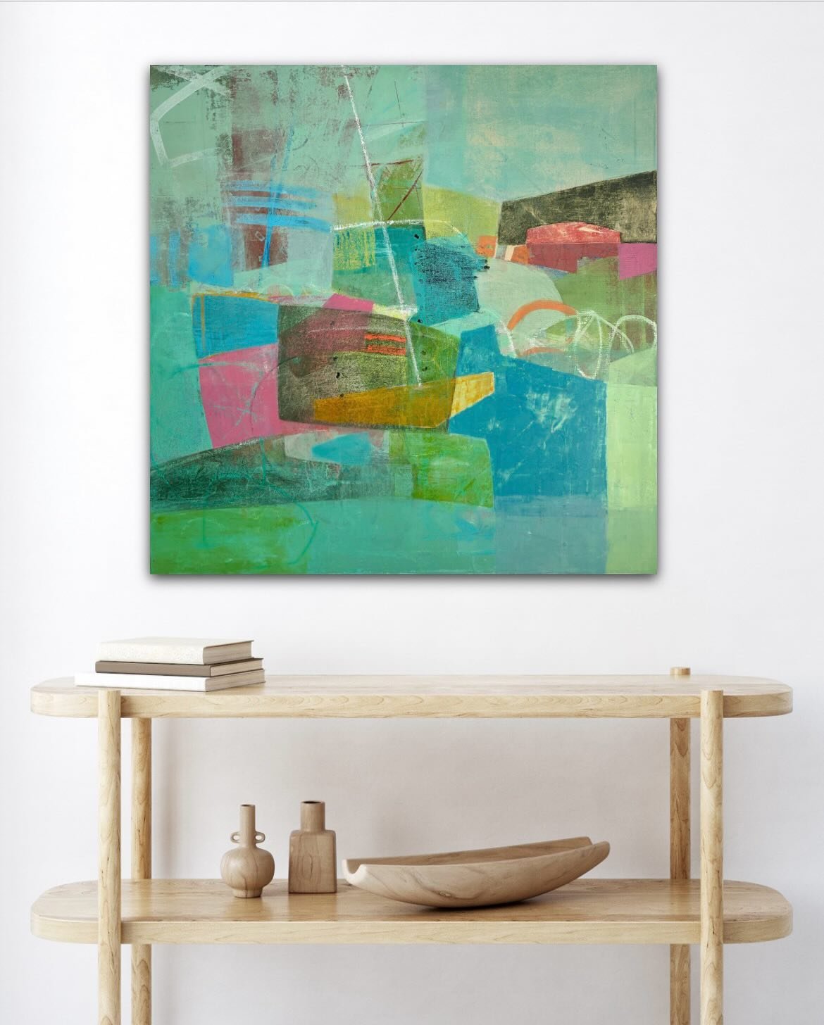Here&rsquo;s to the summer solstice ☀️.
.
.
.
#summerdays #summersolstice2025 #blueskyandsea☁️🌊 #mixedmediacollage #interiordesigninspiration #artcollectors #womenwhopaint #tgif