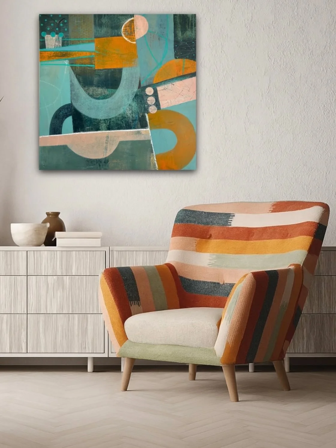 I have more fun placing  paintings in different settings thanks to Insitu, and just thought this was a perfect room for this painting. The energy of the room matches the energy of the painting!
.
.
.
#colorbomb #abstractpainter#interiordesign #newcon