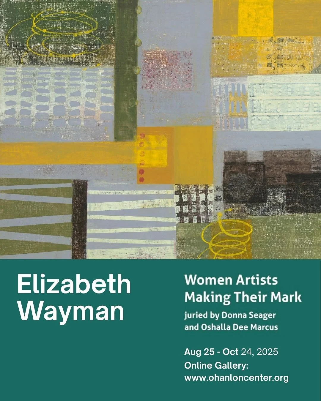 Happy to be included in the online show of &lsquo;Women Artists Making Their Mark&rsquo; at the O&rsquo;Hanlon Center. The exhibition will be live as of August 25th.

Thank you to @ohanloncenter and jurors:
@donnaseagerfinearts
@oshallaispresent  osh