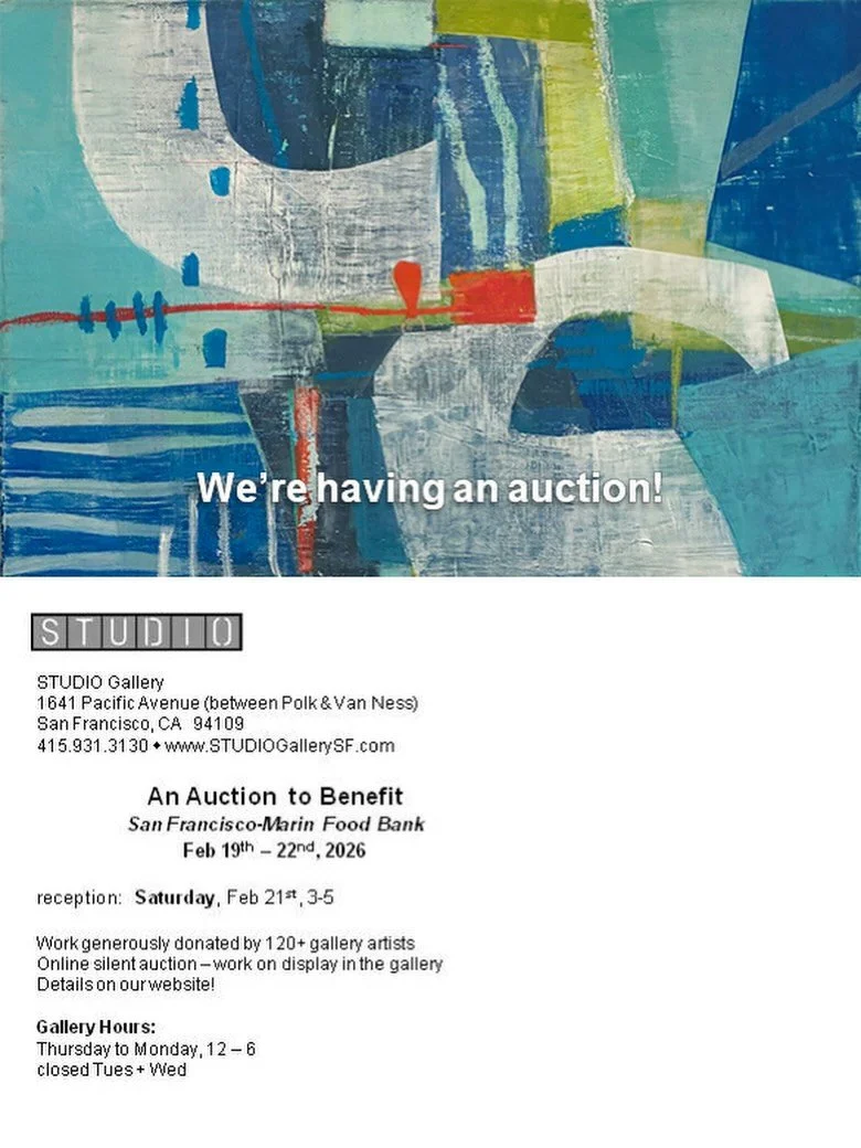 The art auction is open! Go and bid on great art for a great cause!
.
.
#studiogallerysf.com#marinfoodbanksf #artauctionforgood#collectorart