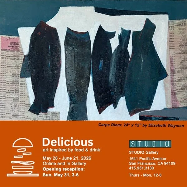 The Delicious Show is up! Check it out online or in gallery if you&rsquo;re in San Francisco. Lots of delectable paintings to choose from. 
.
.
.#studiogallerysf.com#buyartonline #delectableart #artforhomes #collectoriginalart