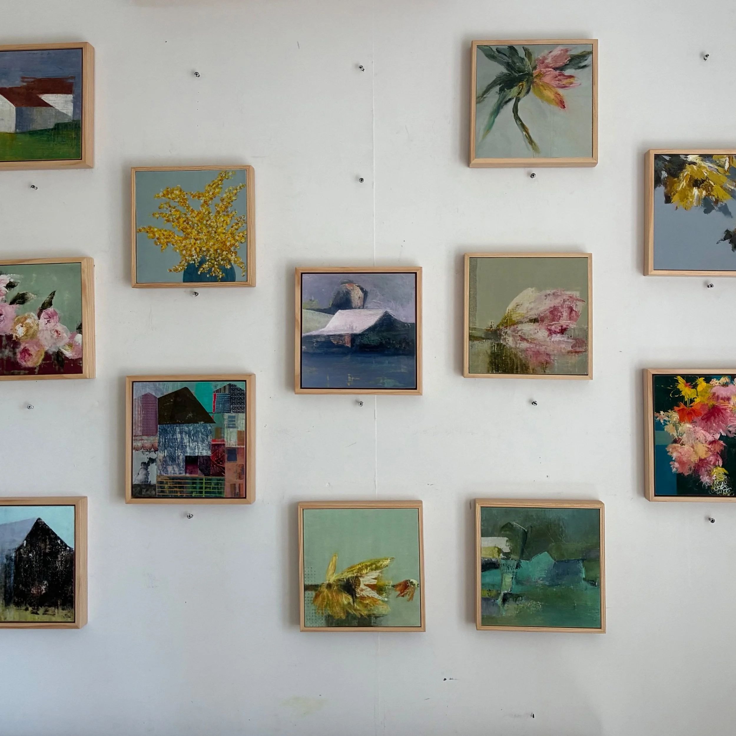 With Open Studios coming this weekend a sneak peak of some of the art for sale. Small 8" framed gicl&eacute;e prints, original works on paper and lots of new botanical and abstract paintings. Hope to see you there! This coming Saturday and Sunda