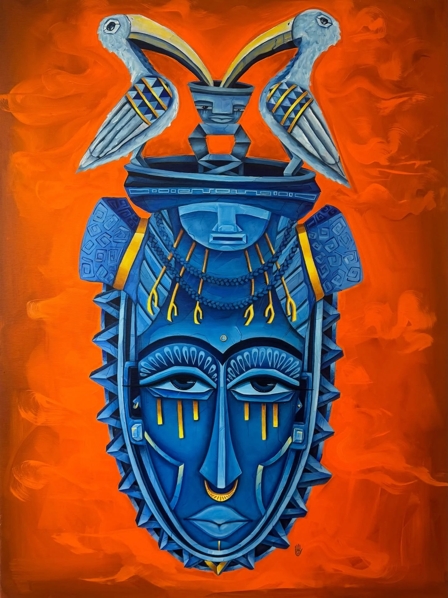 &ldquo;SANKOFA&rdquo; 
30&rdquo; x 40&rdquo; 
Acrylic on Canvas