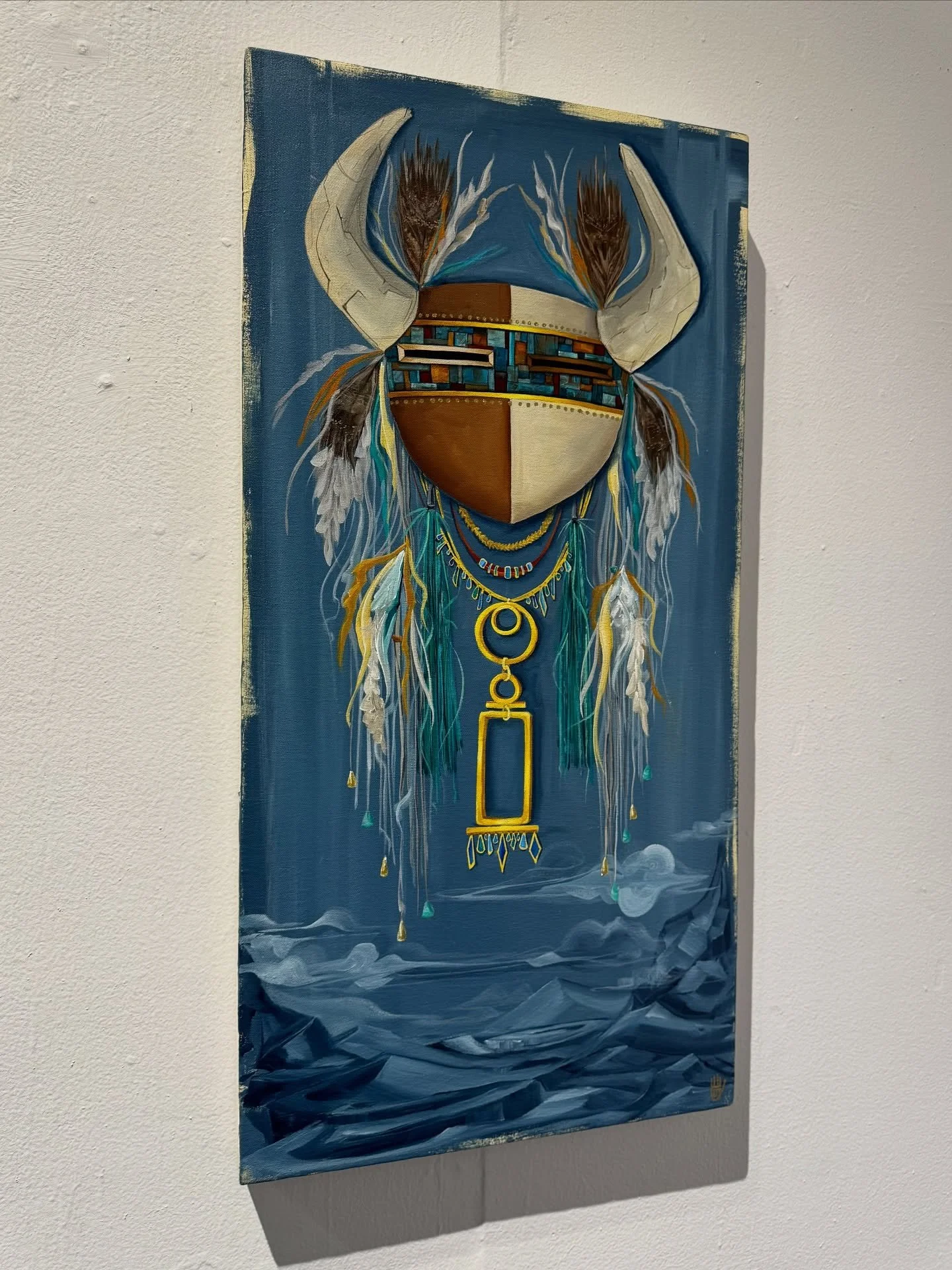 In honor of my indigenous ancestors. I&rsquo;m American. My gma always told me I was &ldquo;Indian&rdquo; Cherokee to be exact. 🙇🏾&zwj;♀️
&ldquo;NATIVE SON&rdquo;
18&rdquo; x 36&rdquo;
ACRYLIC ON CANVAS