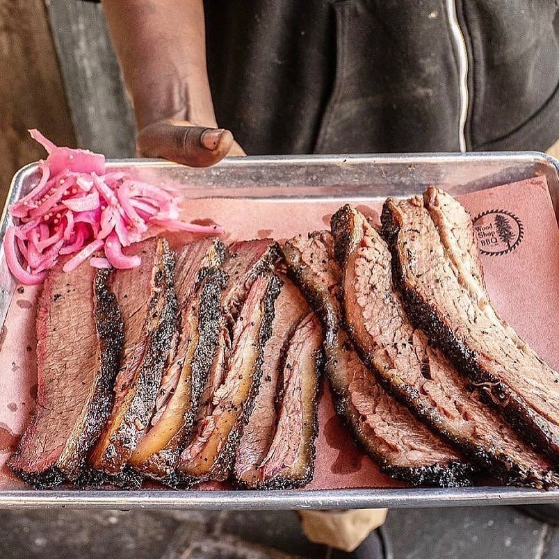 Friday! From 4-7PM @heritagedistilling. Grab some sliced brisket and a bomb cocktail! Follow @woodshopbbq.truck for all of our truck location updates.