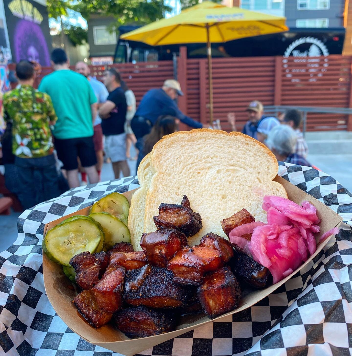 Burnt ends are back! Come join us on the patio. #seattleeats