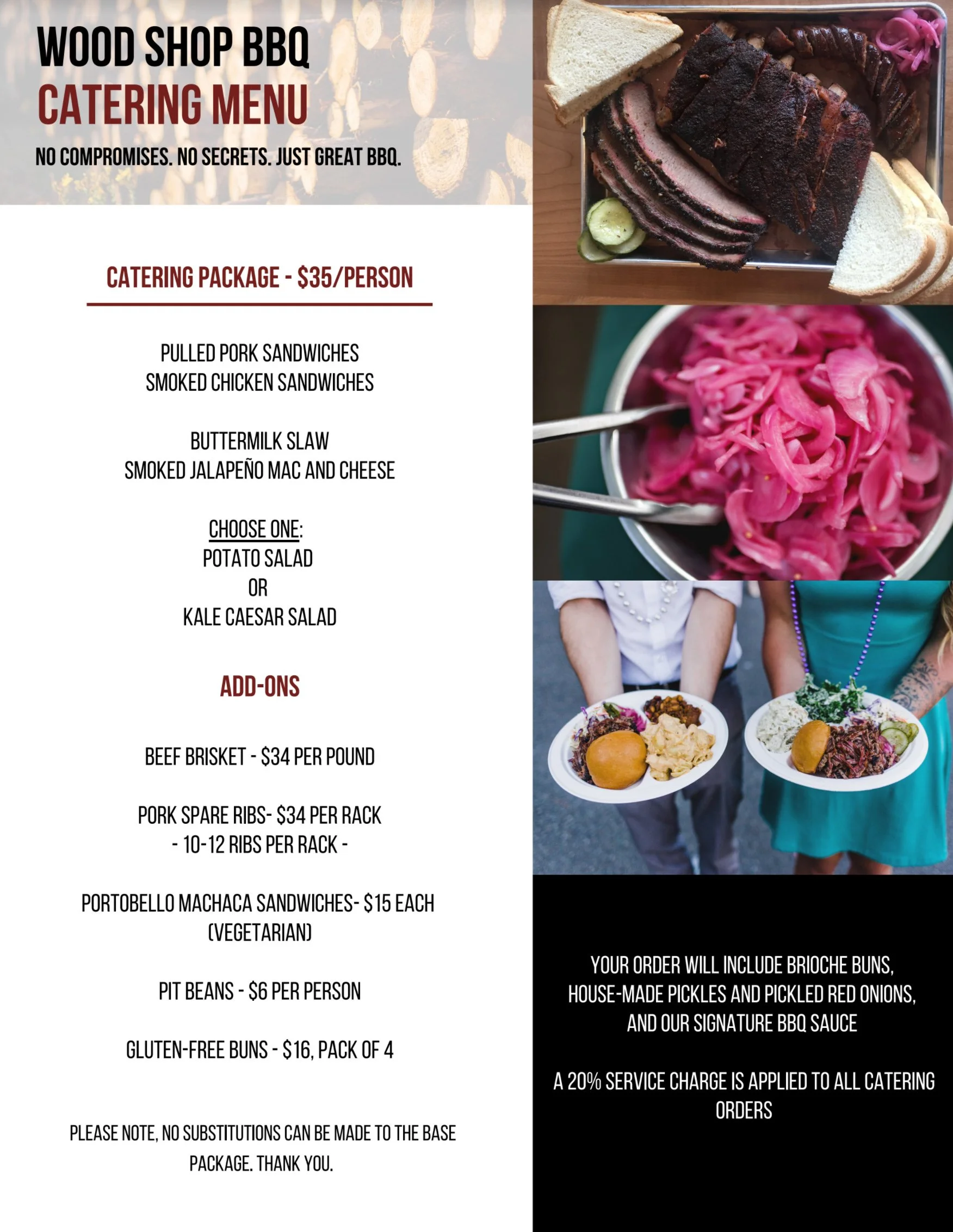 Catering Menu — Wood Shop BBQ