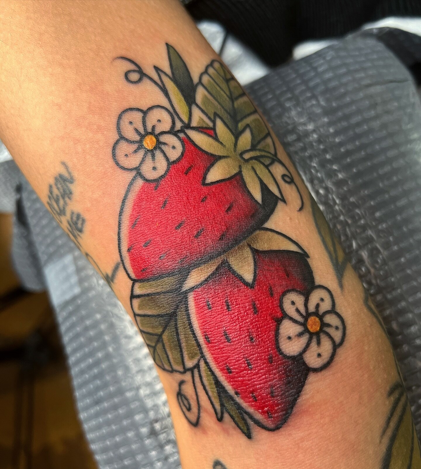 🍓#traditionaltattoo #starwberries #tattooartist #palmbeachgardens #palmbeach #tattoo #southflorida #fl #florida #tattooed #floridatattooartist #junobeach #jupiter #lakeworth #boytonbeach