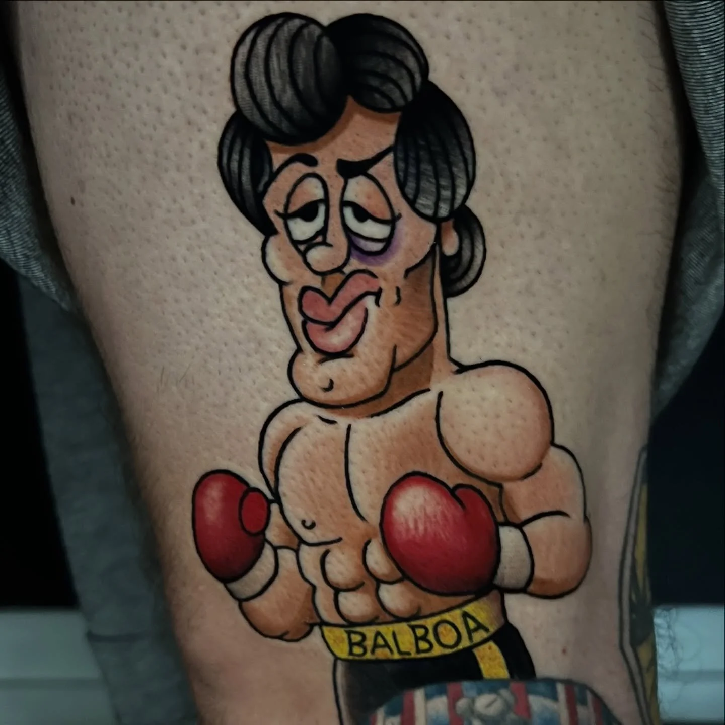 Eating lightning and crappin thunda for @the_giant_yankee #southflorida #tattoo #florida #rockybalboa