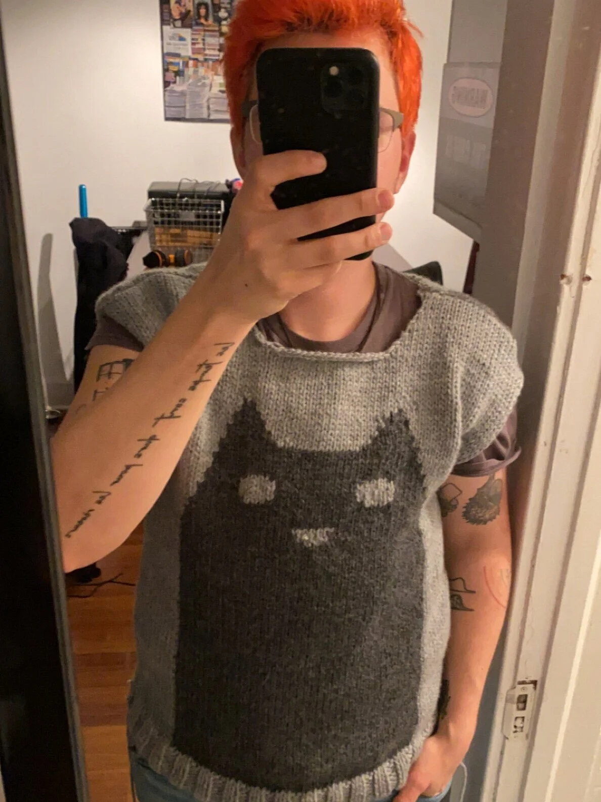 professor meow sweater