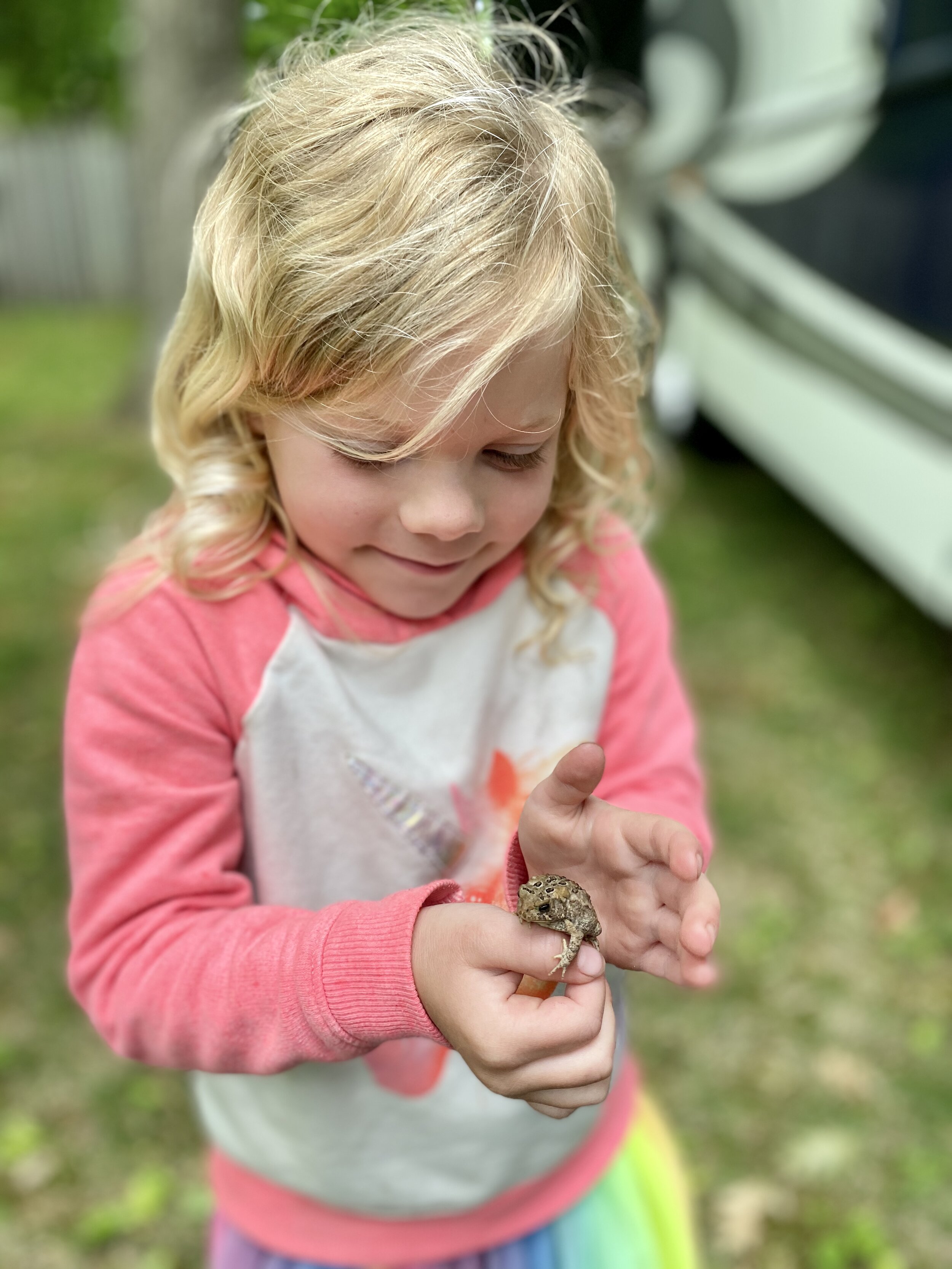 Just a girl and her toad.