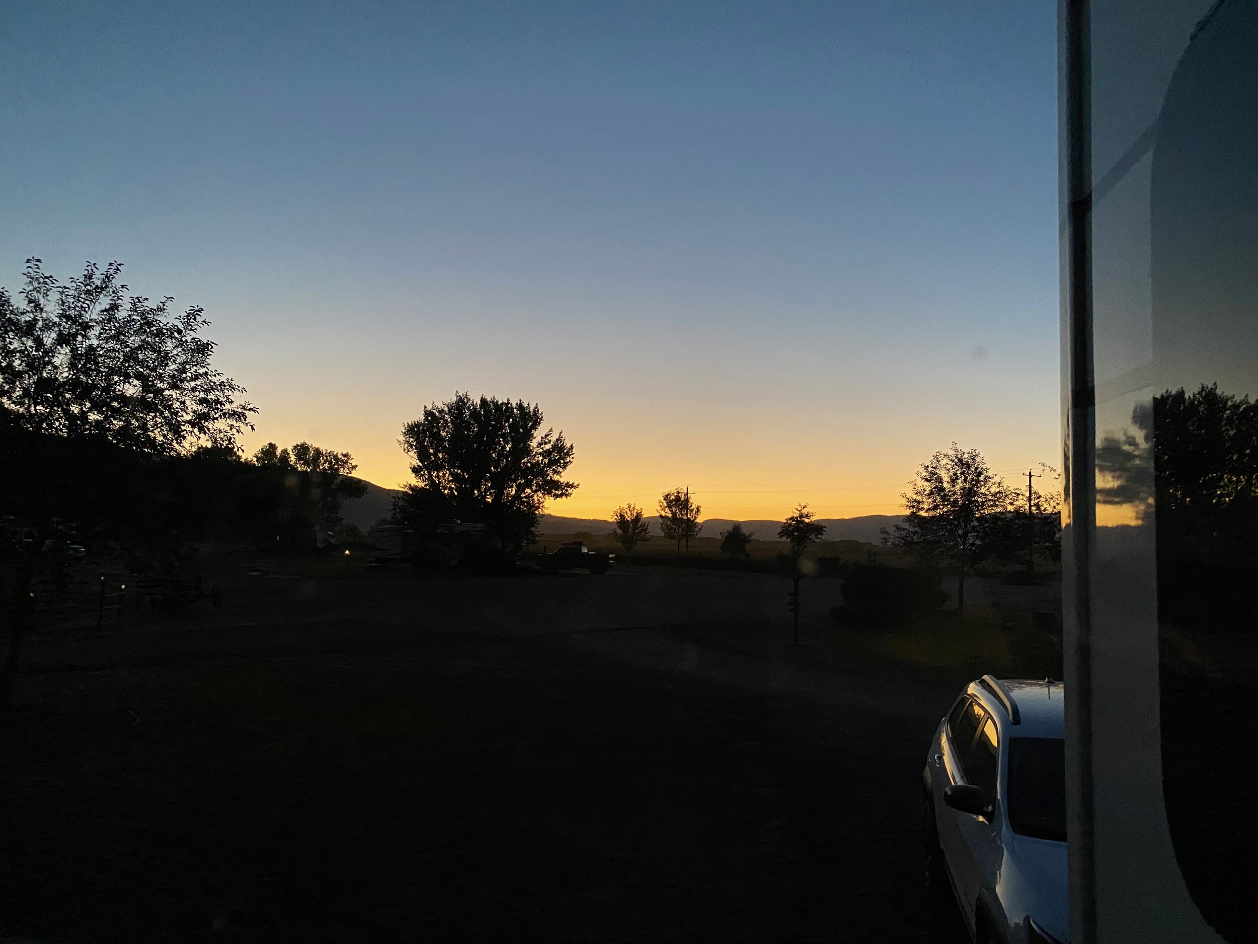 Sunset view from my bed.