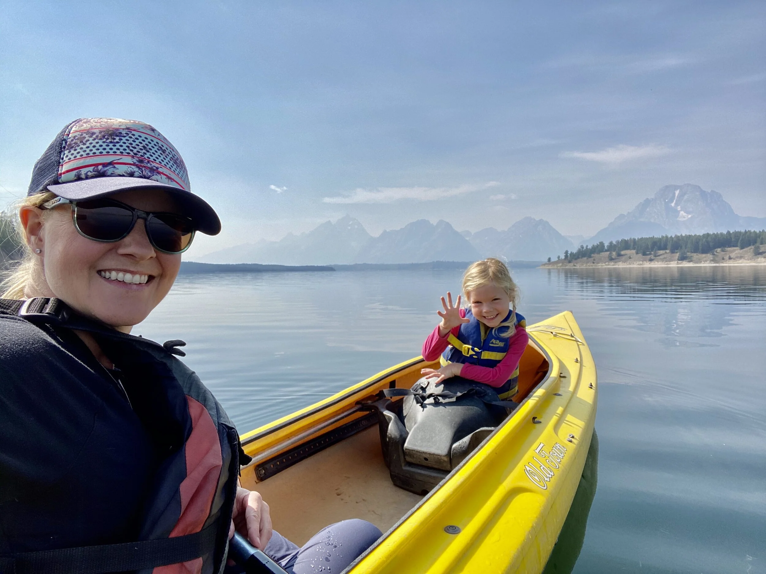 Floating on Jackson Lake.