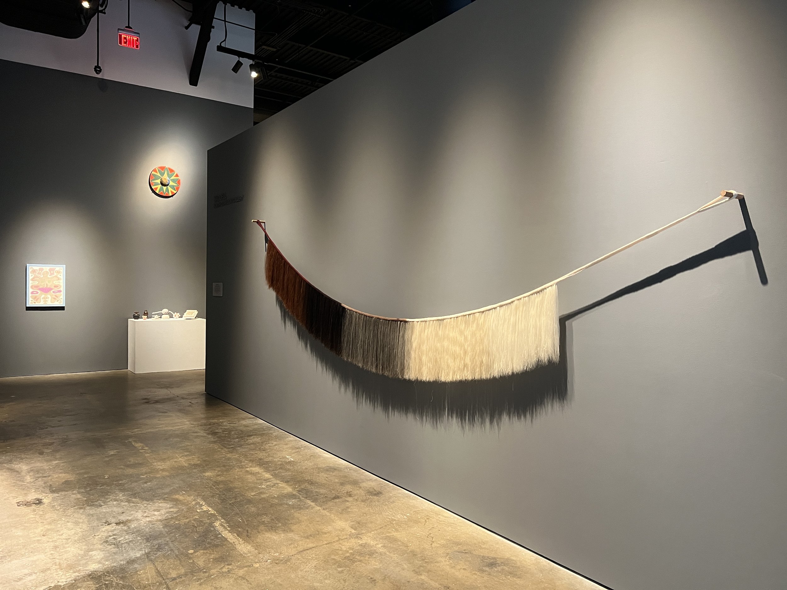  Sonya Yong James, Nothing Gold Can Stay, 2017, Horsehair, wool felt, and acid dye, 16 ft x 8 in 