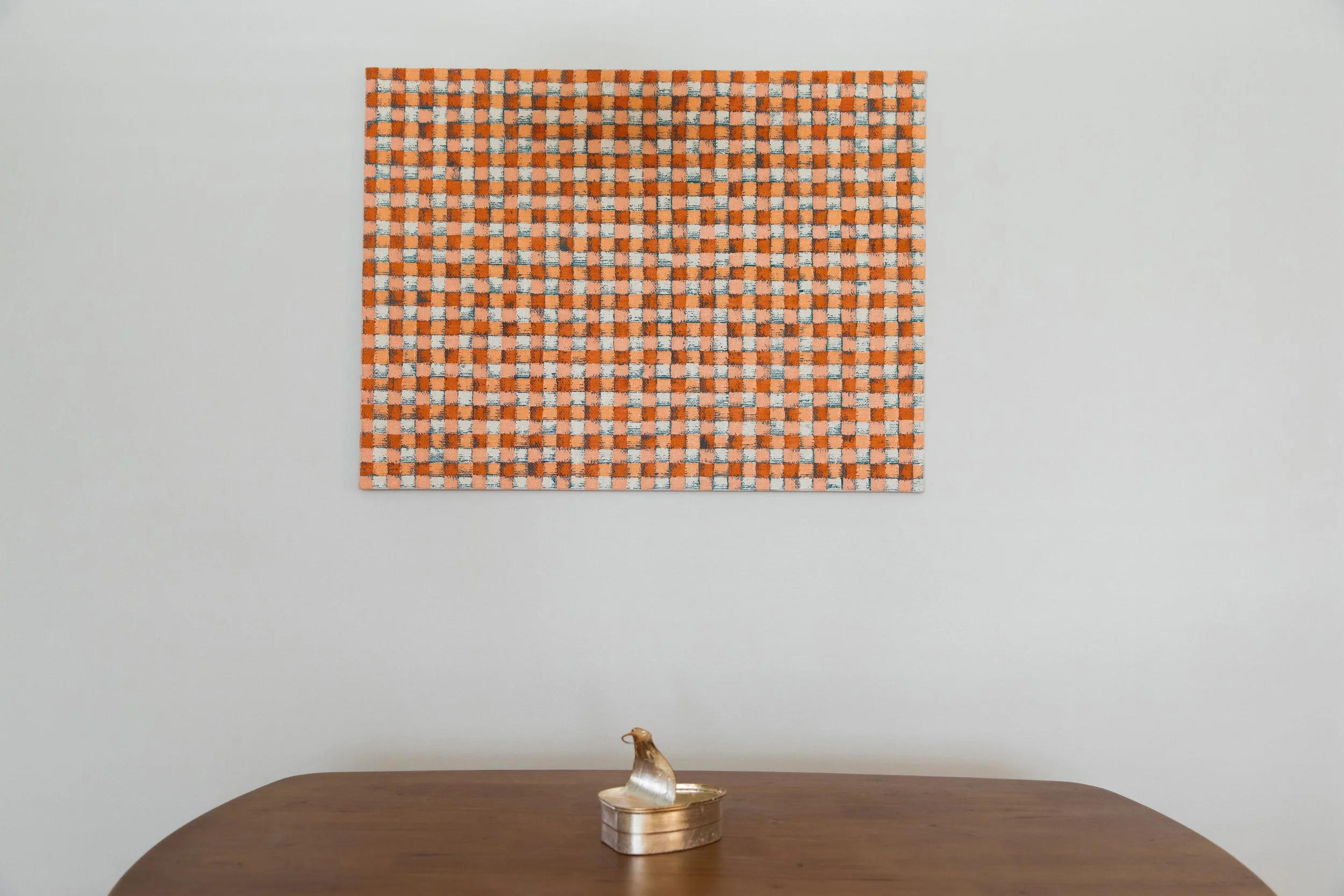  Michelle Grabner  Untitled , 2025 oil on burlap 30 x 40 in Courtesy of the Artist 