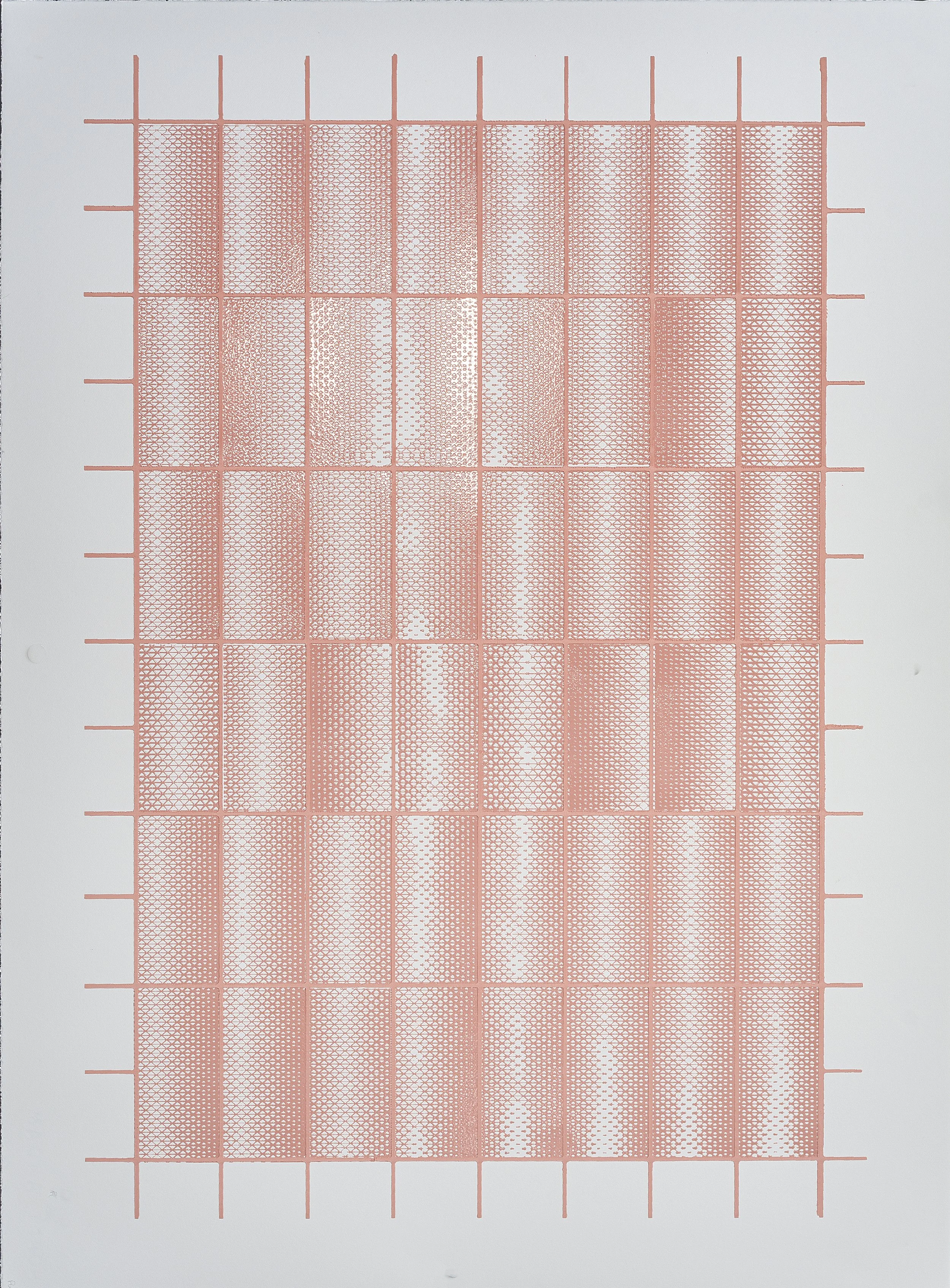  Althea Murphy-Price  XYZ axis,  2024 dimensional screenprint and embossment&nbsp;powder 30 x 22 in Courtesy the Artist 