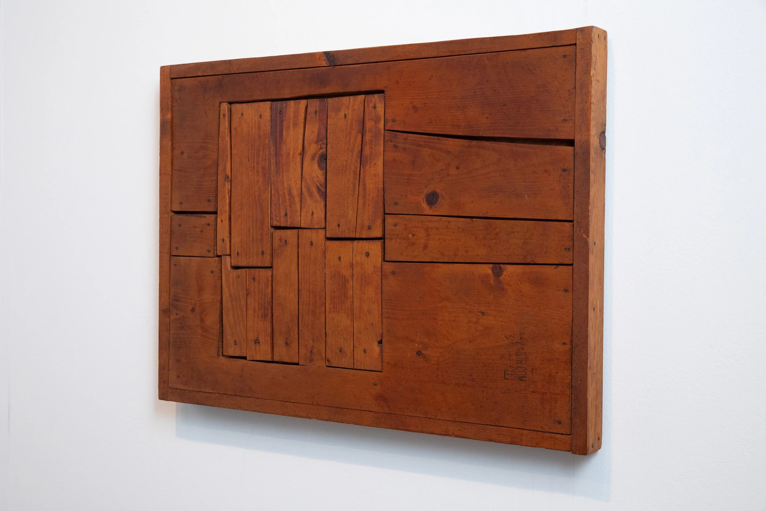  Mildred Thompson  Wood Picture  (ca. 1975) Found Wood 18.5 × 25.5 in Collection of the Mildred Thompson Estate 