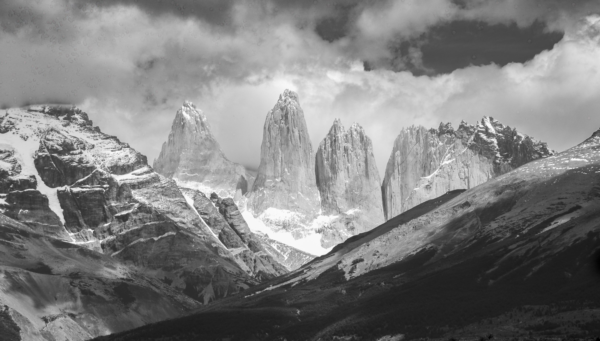 Torres del Payne in Black&White    F12-1684-BW