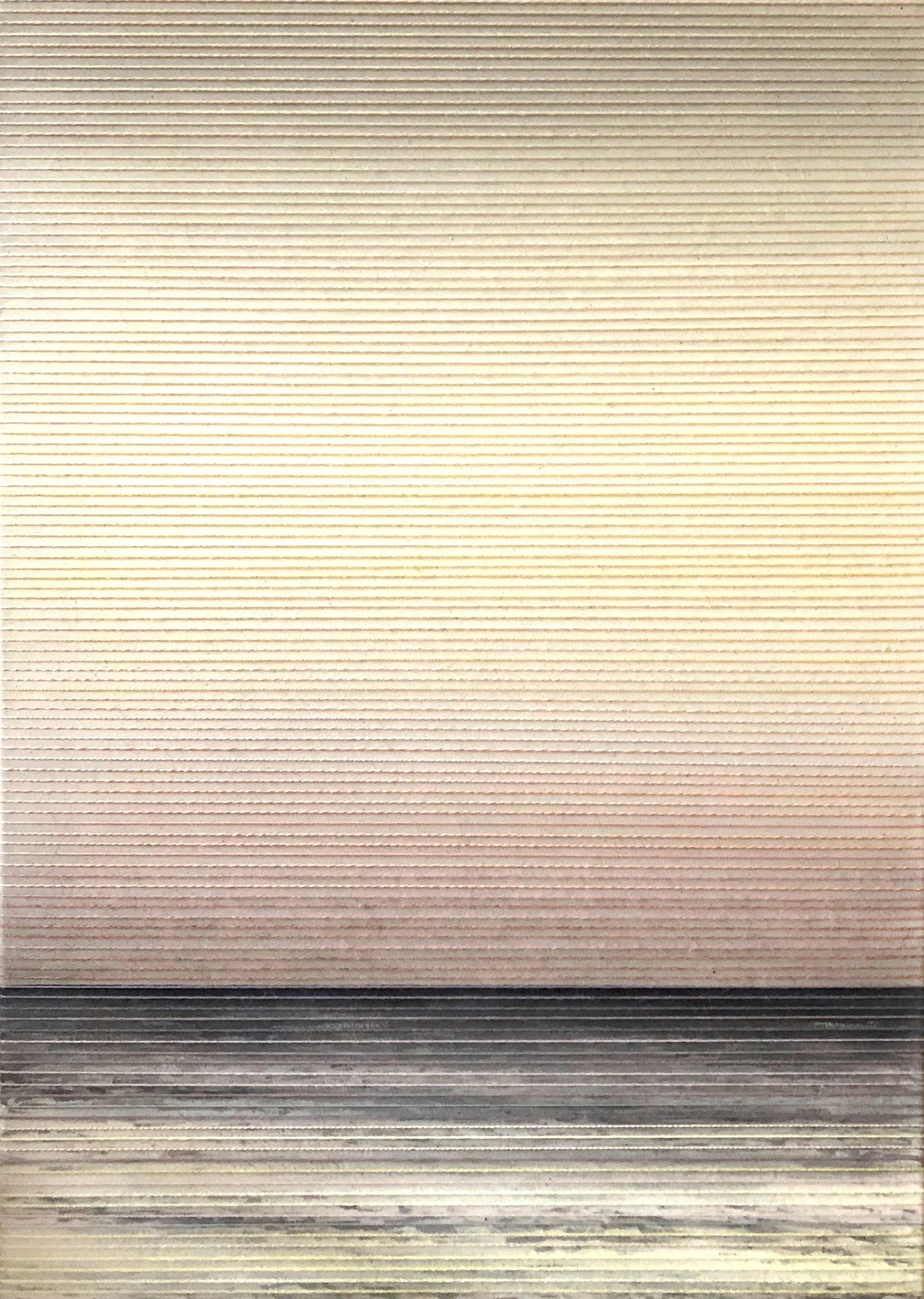 Glowing (II), ink/yarn on canvas, 52 x 40 cm, 2018