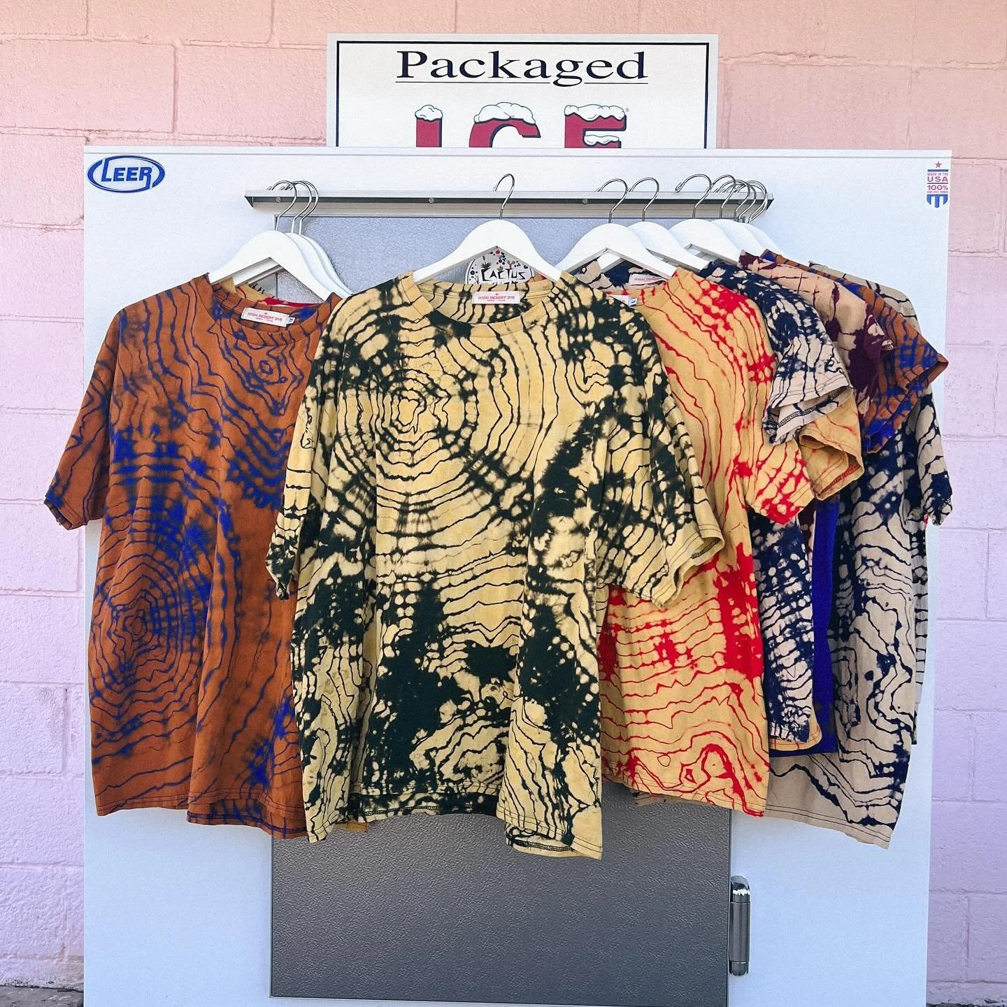 Ice cold reverse dye shirts for sale at @cactusliquors in in Marfa, TX. $62 (if you want a certain size DM me and I&rsquo;ll send pics) #backinbiz