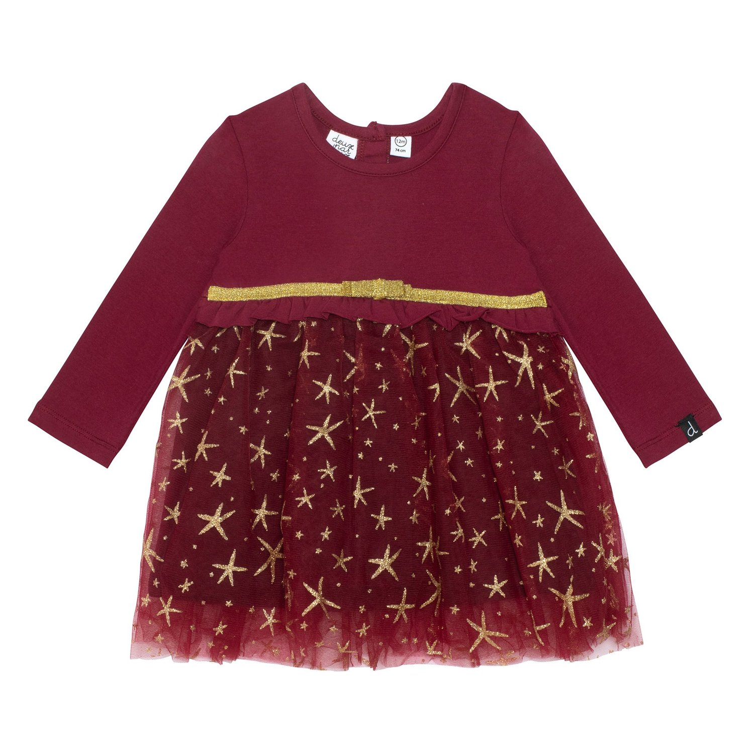 Shimmering Mesh Gold Star Dress  Kickin'
