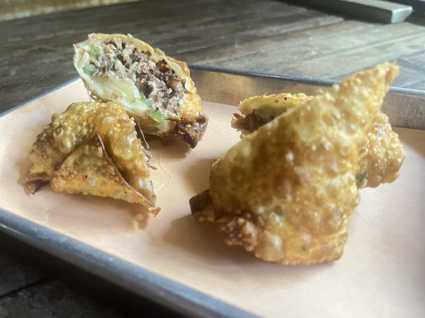 Brighten this gloomy day! Come out and try our new Armadillo Rolls - egg rolls stuffed with brisket, jalape&ntilde;os, Gouda, and our spicy bbq aioli!

#bbqlovers #easttexas #bbq #texasbbq #cedarcreeklaketx #brisket #cedarcreeklake #cedarcreek #smoke